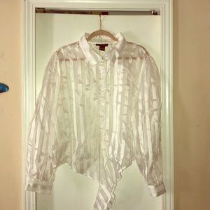 Fashion button up (see through)